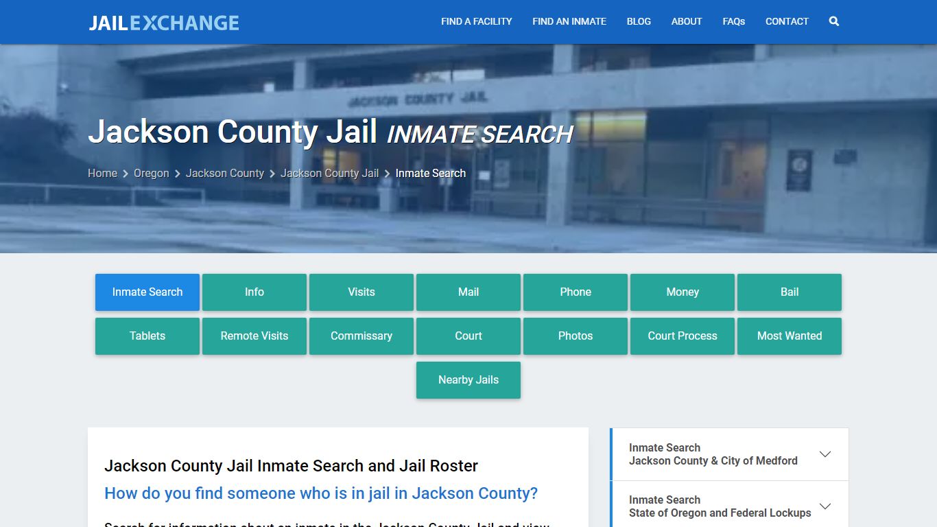 Jackson County Jail Inmate Search - Jail Exchange